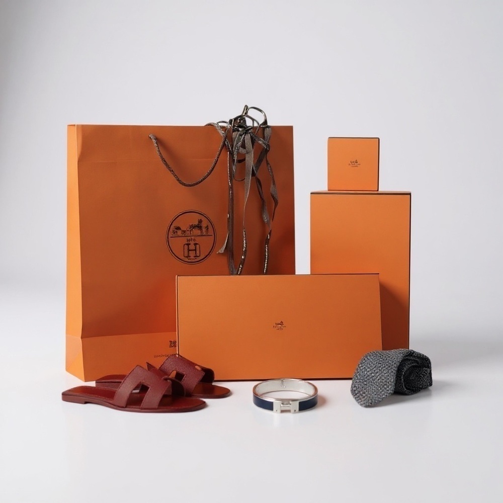 Hermès Orange Gift Set boxes empty bundle with large gift bag - Picture 2 of 8